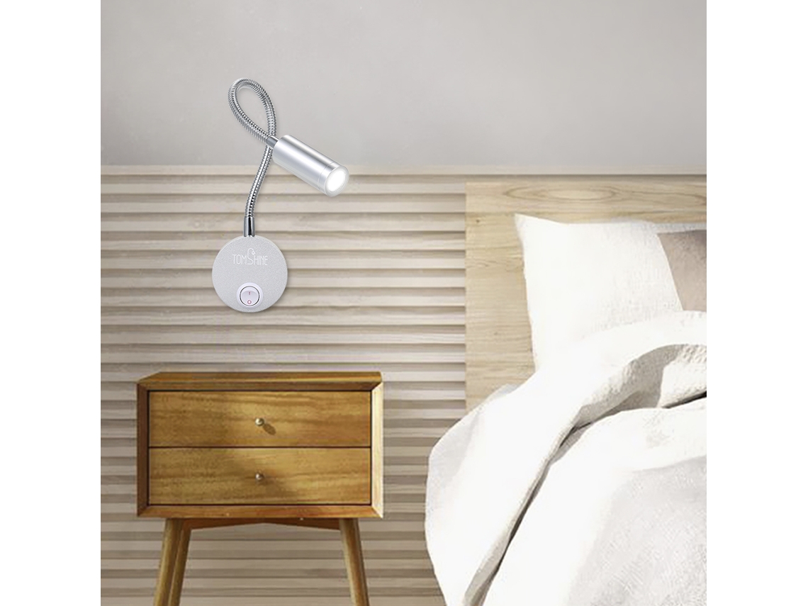 Lâmpada de Parede Led 3w com Interruptor Ajustável 360° | S/MARCA