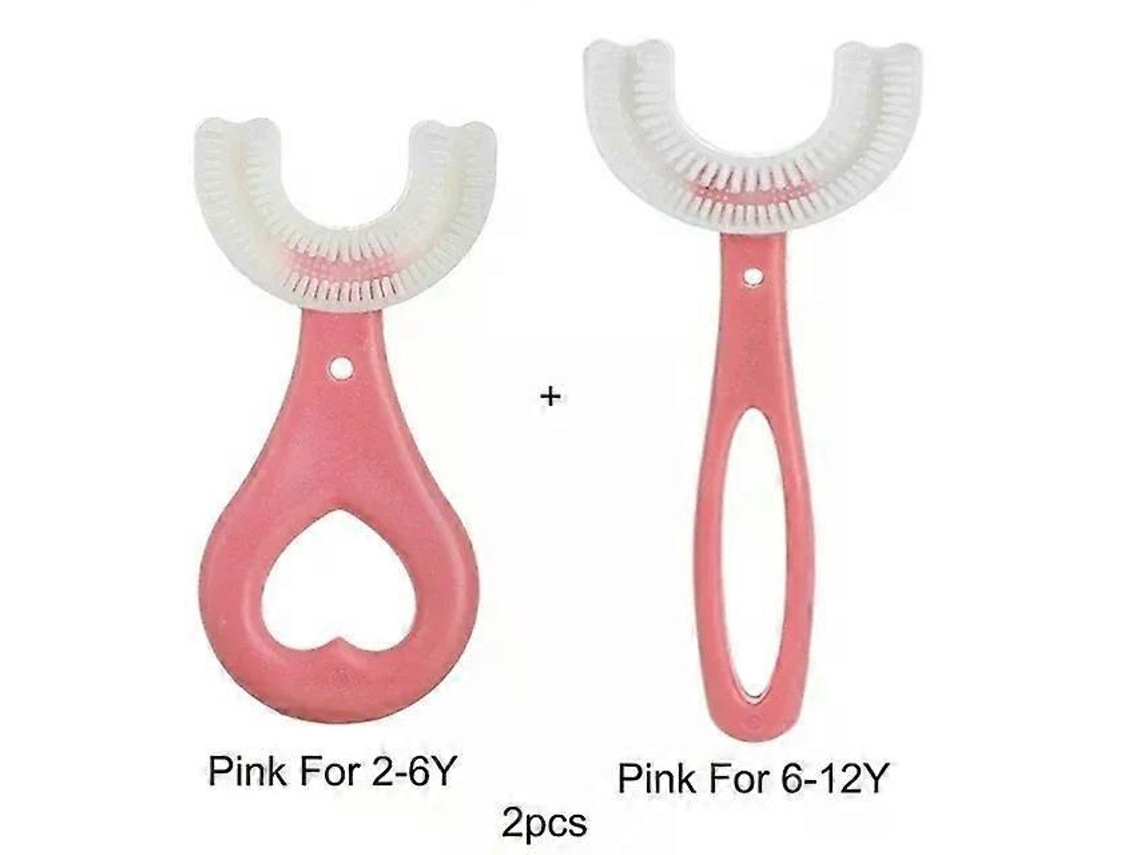 Escova de Dentes Infantil em Formato U com Rotação 360 ​​graus, Mordedor Silicone para Higiene Bucal. GOKOCO
