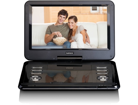 Leitor DVD Portátil LENCO 12'' DVP 1210 Preto — Ecrã Simples | 12'' | USB