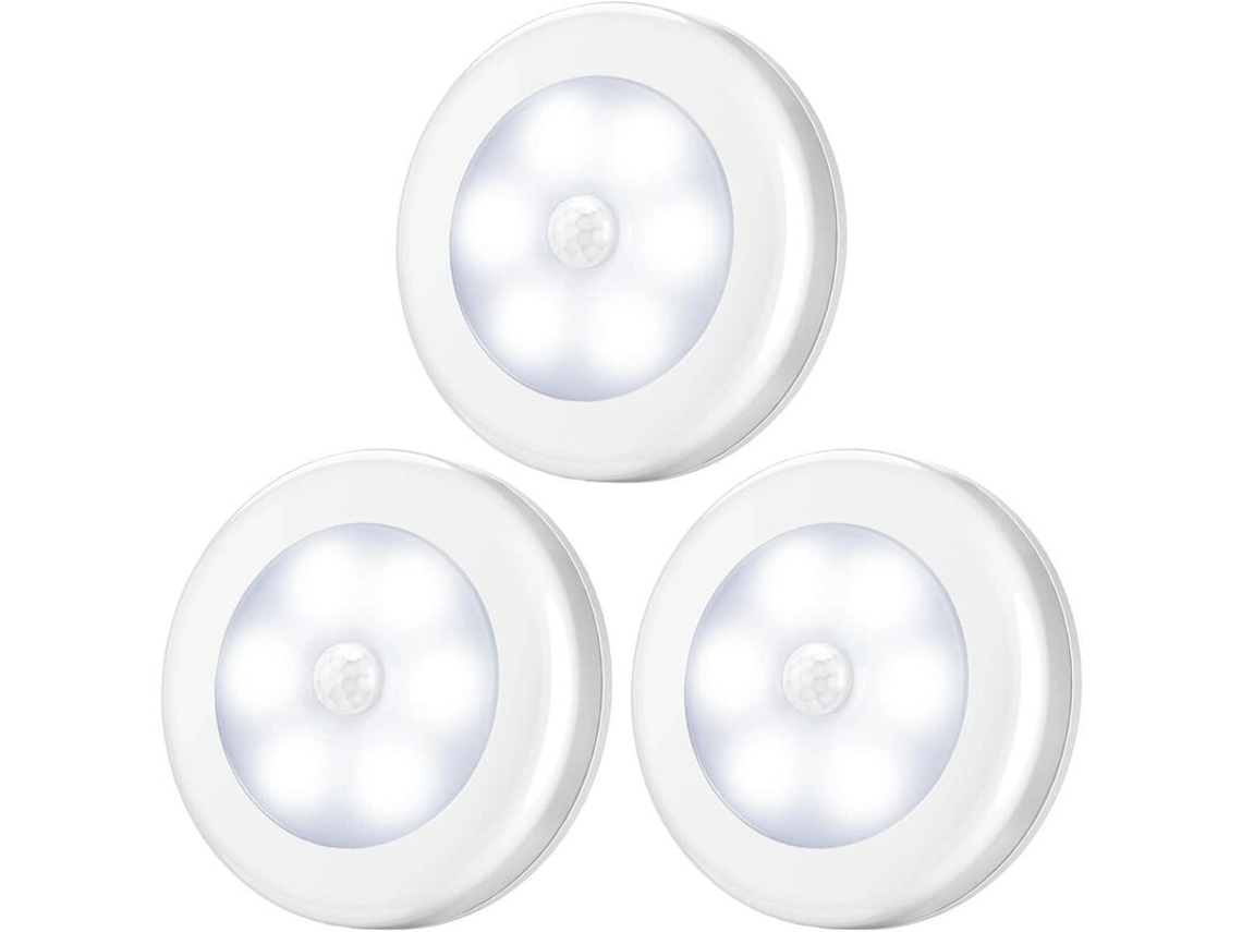 Luz Noturna Led Automática, Sensor de Movimento Integrado, Luzes Led Sem Fio, 3 Modos , Luz Led para Armário BRILVIBERA (automático/ligado/desligado)