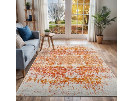 Tapete LIVABLISS Vintage Oriental Laranja/Branco 200x275