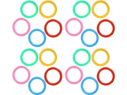 Anéis Plásticos Para Folhas Soltas 20mm, 300 Unidades, Multicolorido Verde, Azul, Vermelho, Rosa, Amarelo, Para