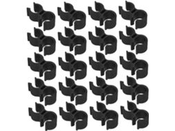 Conjunto De 20 Suportes Plástico Preto Para Chuveiro, Ideais Para Cadeiras De Banho Instalação Simples E Fácil