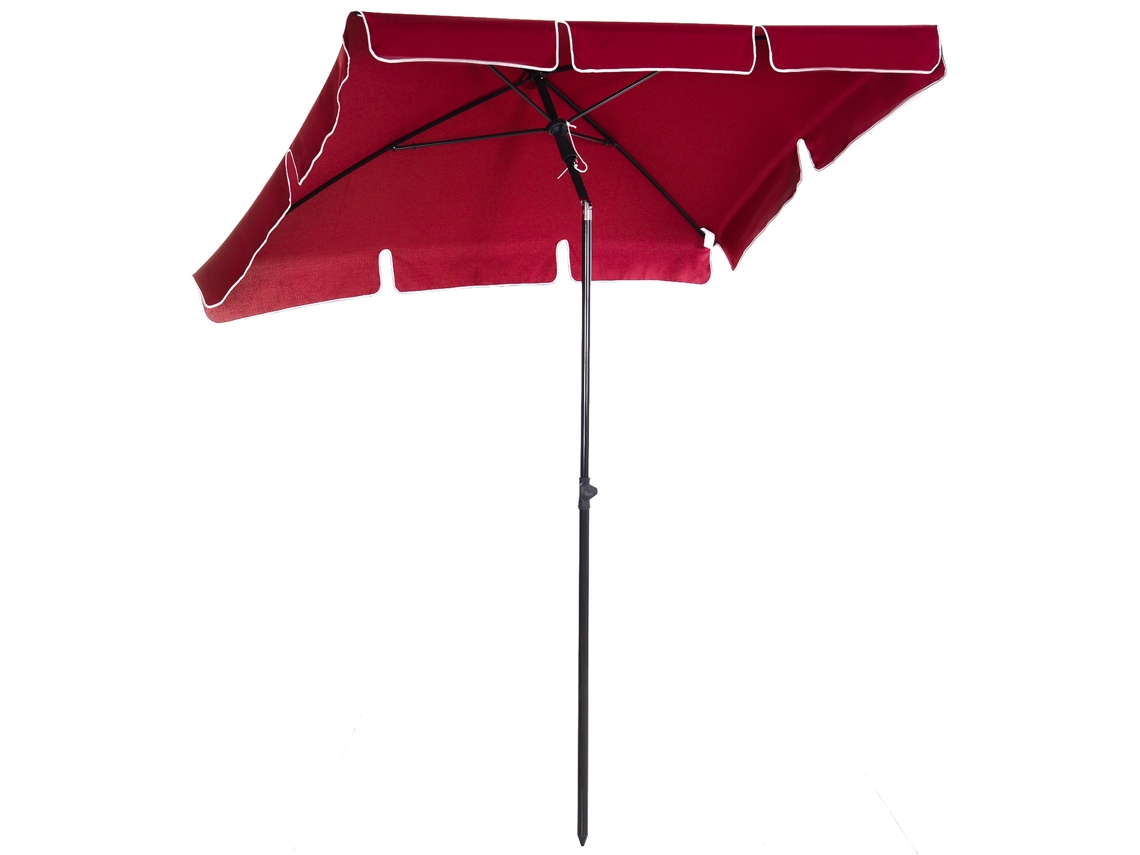 Guarda sol retangular ORBITRA COMMERCE 2x2,4m, inclinação, vermelho e preto