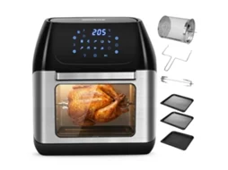 Fritadeira Sem Óleo Aigostar Owen 12l 1700w | 8 Modos + 7 Acessórios | Ecrã Led Tátil | Sistema Giratório