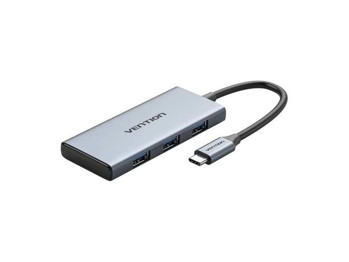 Base & Duplicador de Portas Vention Toohb com Fios Usb 3.2 Type-C Cinza N/A