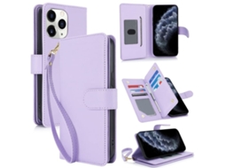 Capa Carteira De Couro Para Iphone 11 Pro - Com Rfid - Para Vários Cartões