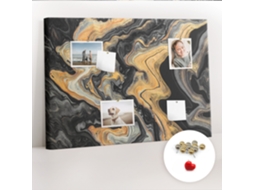 Lousa De Cortiça Mármore Dourado Para O Escritório Espelharte (70x100 Cm)
