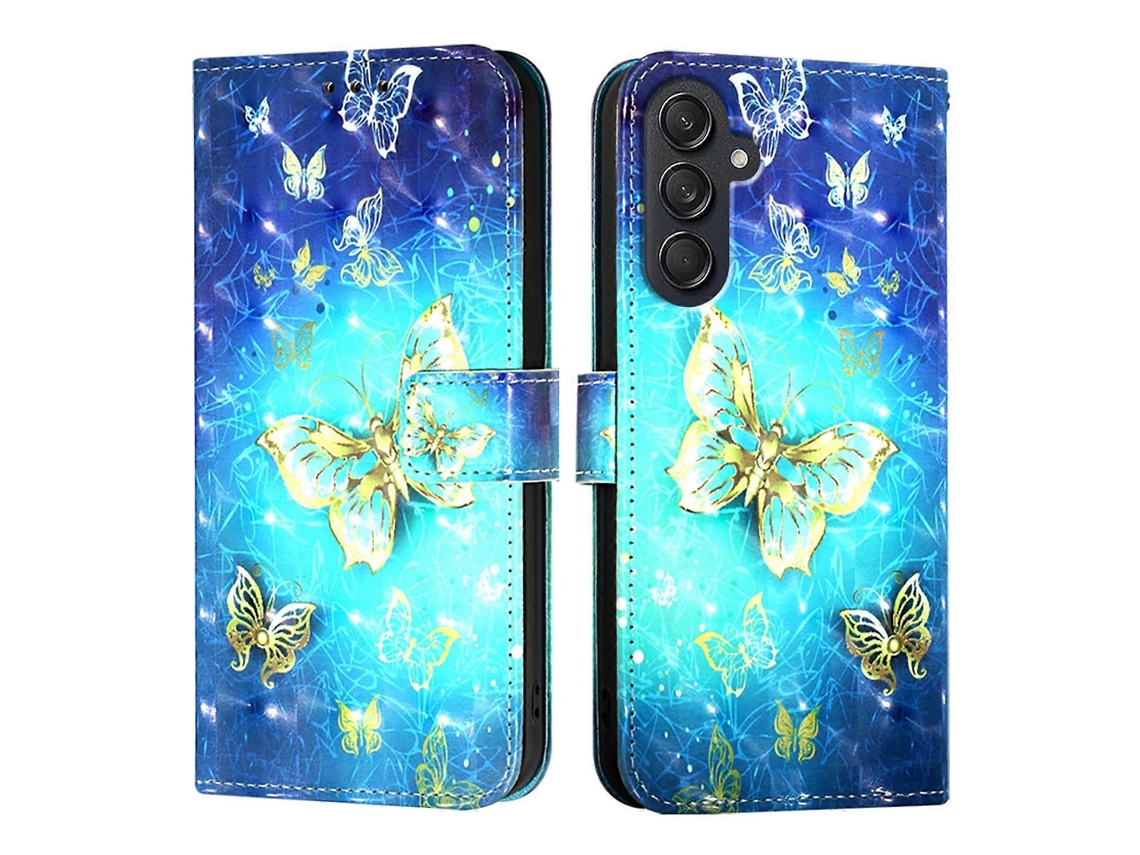 Capa De Couro Com Pintura 3d Horizontal Para Samsung Galaxy M55