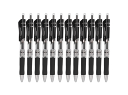 Canetas Gel 0.5mm Ponta Projétil Preto 12un