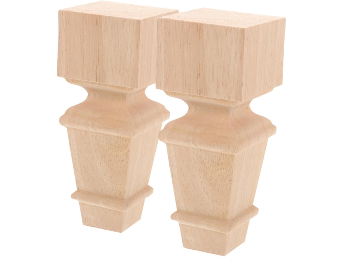 2 Peças De Pés Madeira Maciça Para Móveis, Pés De Reposição Para Mesa, Sofá, Armário, Cômoda, Escrivaninha