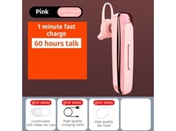 Kit Mãos-livres Inteligentes Sem Fio E03 Telefone Celular Universal para Condução Comercial Mini Bluetooth Rosa