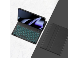 Capa Teclado Para Xiaomi Pad 6s Pro 12,4 Polegadas, Com Teclado Bluetooth Retroiluminado (preto) Cuich (2024)