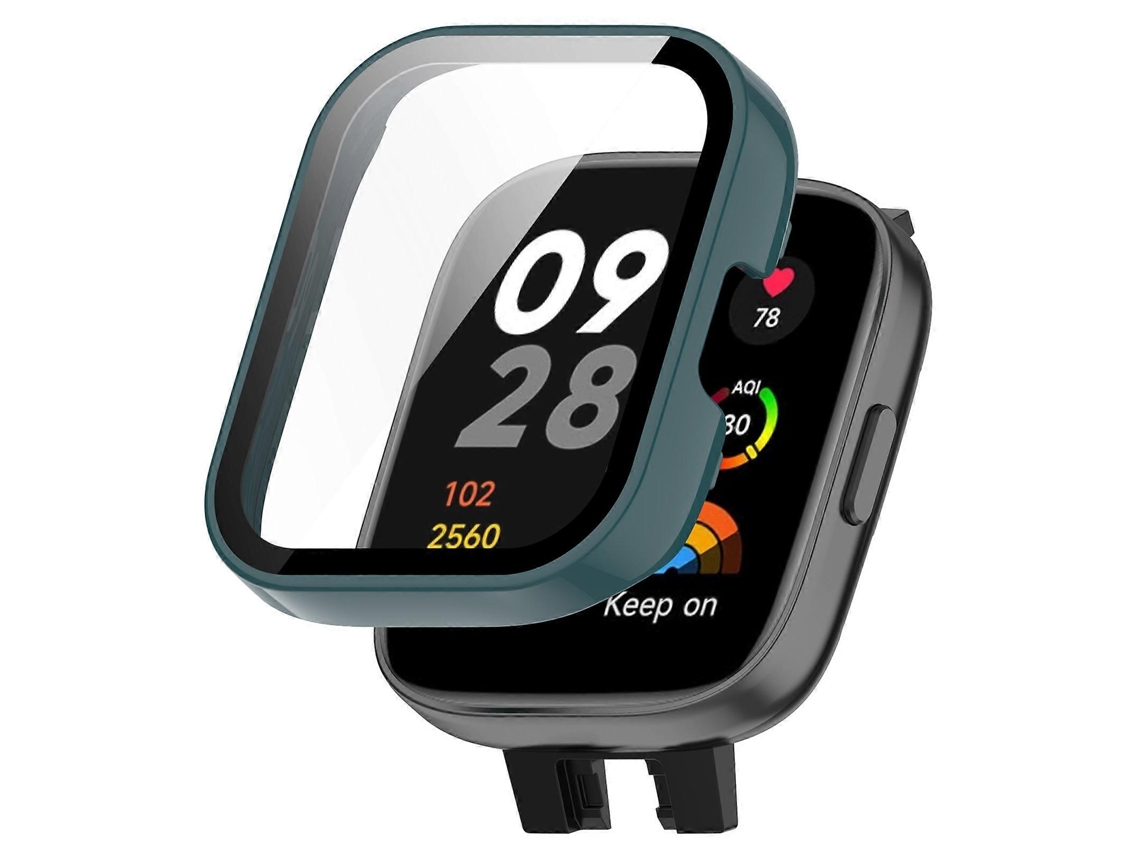Capa protetora para Xiaomi Redmi Watch 3 com protetor de tela de vidro temperado e capa antiqueda para relógio inteligente Ly Ebike