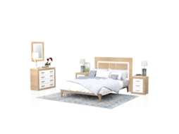 Quarto Kira 4C Cambria - Branco 160 x 119 x 4 cm