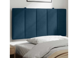 Vidaxl Almofadão De Cabeceira Hanko 100 Cm Veludo Azul