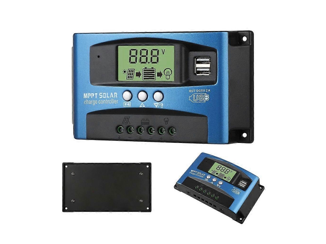 Controlador De Carga Solar Controlador De Painel Solar 12v/24v Display Lcd Ajustável Olysi Shop