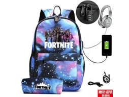 Fortnite Mochila de Estudante Recarregável Usb para Impressão