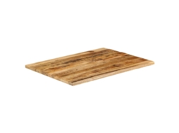 Tampo De Mesa | Tampo De Secretária | Superfície Da Mesa Borda Viva 100x80x2,5 Cm Mangueira Áspera Maciça