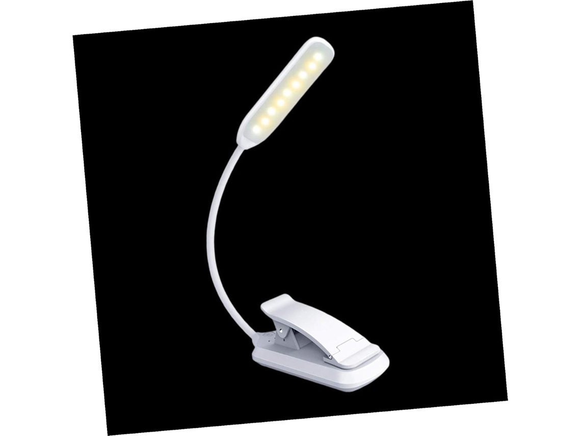 Luminária De Leitura Led Recarregável Via Usb Com Clipe, Ajuste