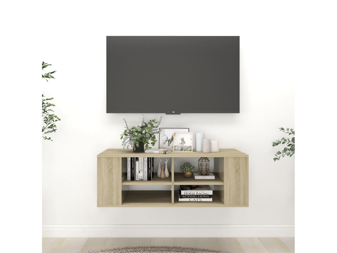 Vidaxl Armário De Parede Para Tv Derivados De Madeira Carvalho Sonoma