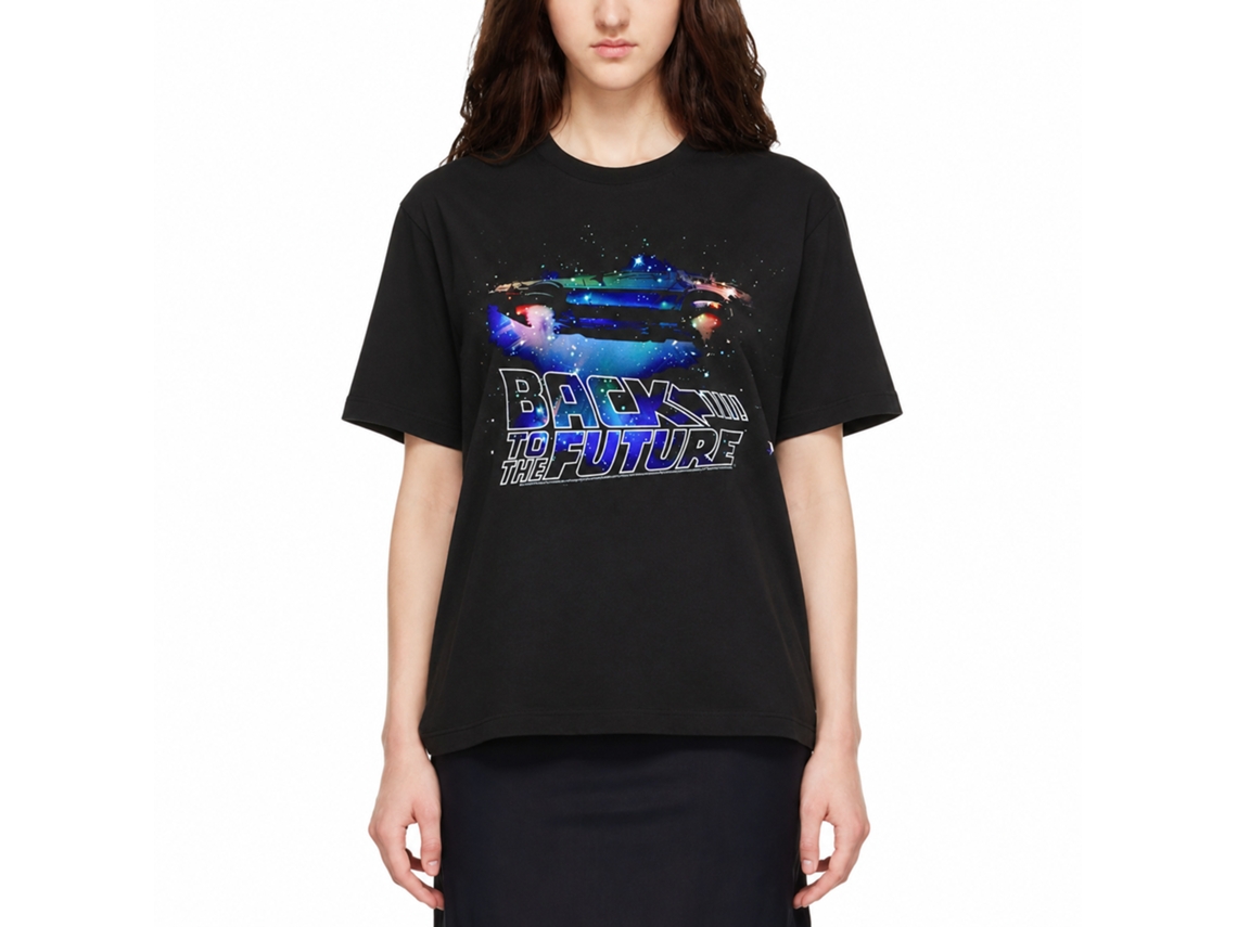 Rockinstone Back To The Future Movie Galaxy Black Adult T-shirt Size:xl