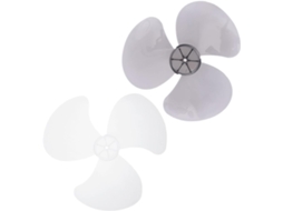 28 Pás De Ventilador De Mesa De 2 Cm Em Plástico Transparente Cinza E Branco