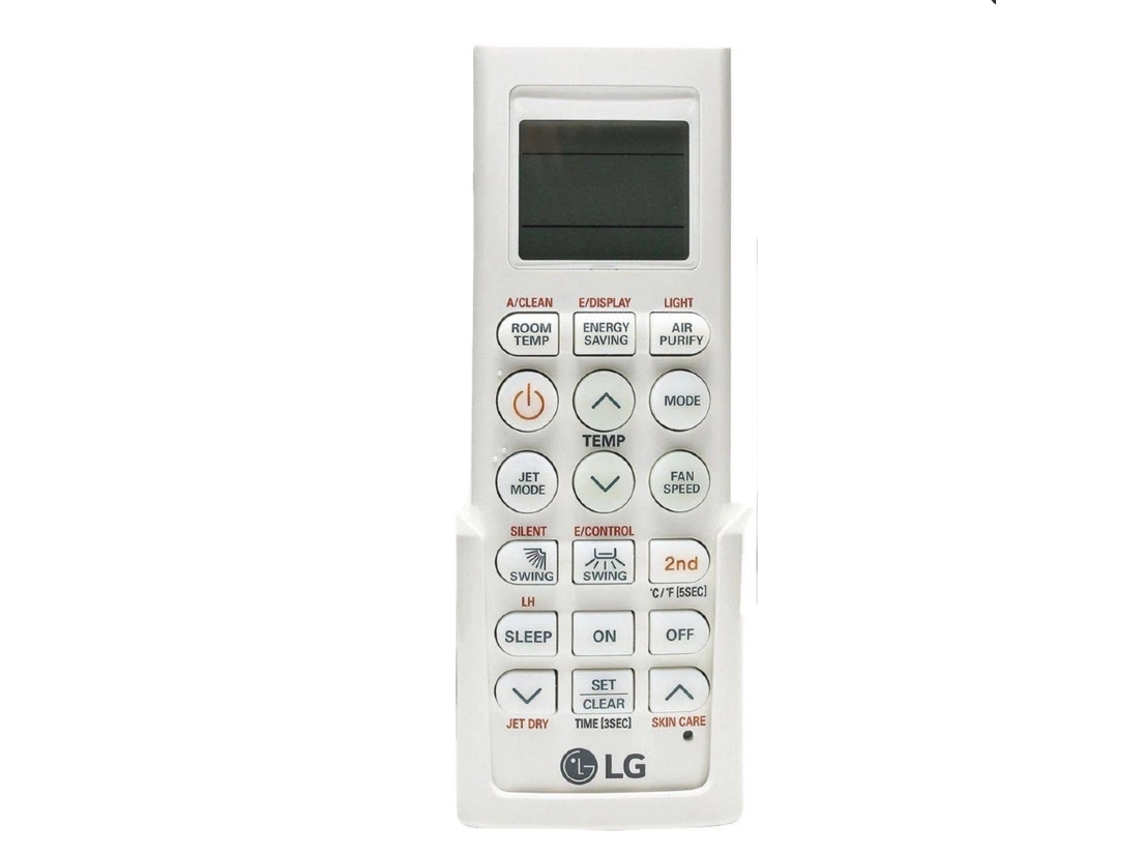 Comando À Distância Original com Ecrã Lcd para a Gestão de Funções, Modos e Temperatura em Sistemas de Ar Condicionado da Marca LG Akb74675304