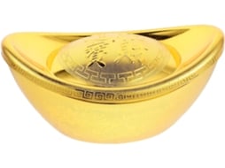 Yuan Bao De Plástico Dourado, 245 Ornamento Amuleto Feng Shui Para Ano Novo Chinês, Decoração De