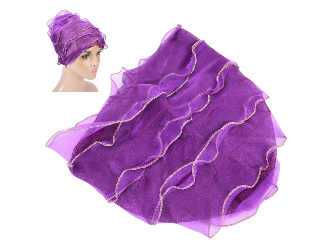 Foulard Turbante De Moda Colorido Para Mulher Mompurple Algodão Confortável Multicolor