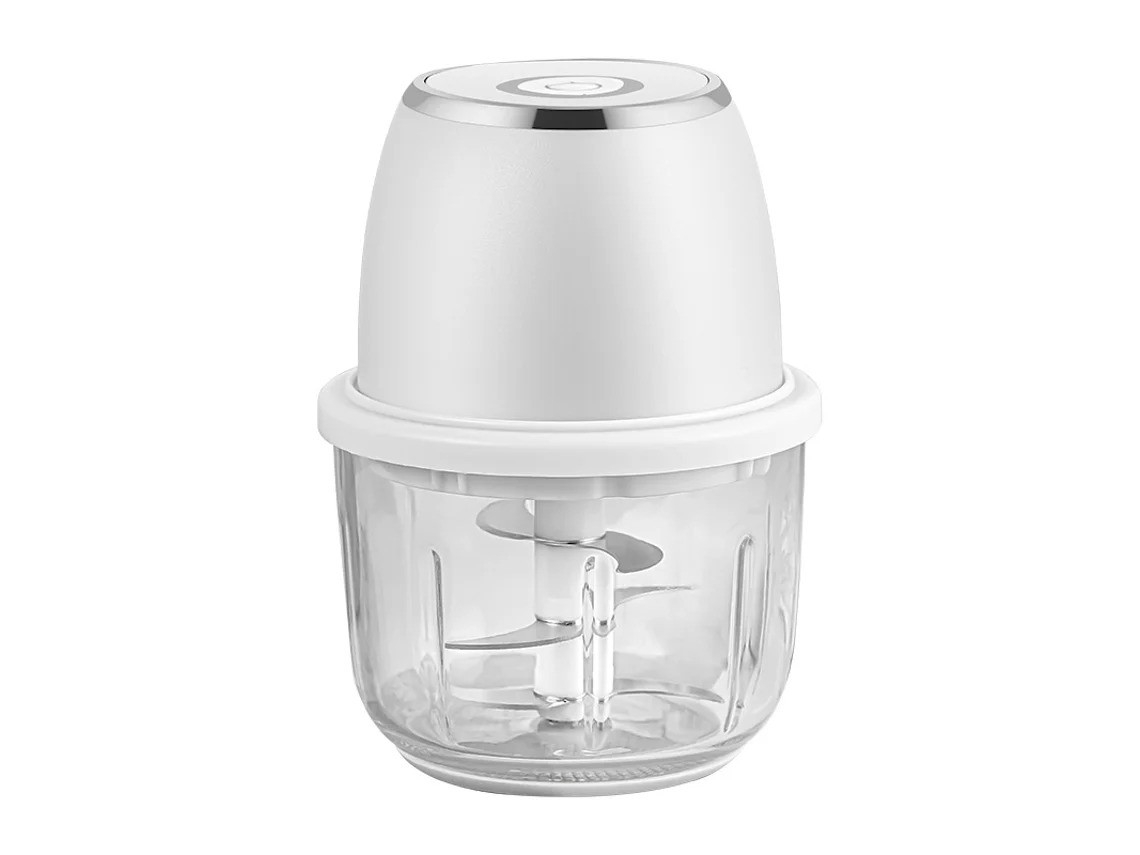 Picador De Alimentos Elétrico Portátil, Fatiador De Alho Manual Sem Fio Recarregável Via Usb, Processador De Alimentos Bestvite (branco)