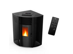 Salamandra A Pellets De Canto Iseos 12,2 Kw Preto Sannover