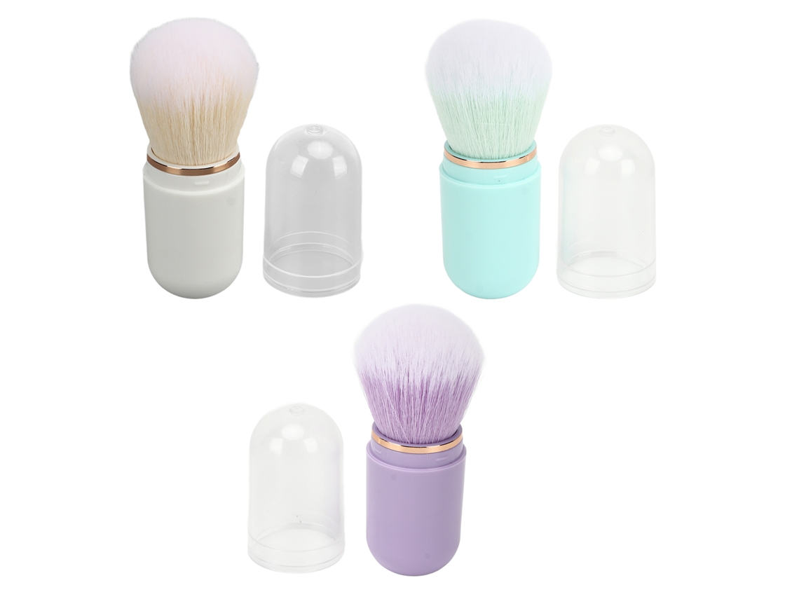2026altiro-3pcs Cepillo De Limpieza De Polvo De Uñas Con Pelo Suave Y Mango Cómodo, Cepillo De Polvo Suelto Con Tapa Blanco Morado Verde