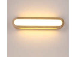 Luminária De Parede Led Com Aplicação Em Madeira,regulável Iluminação Para Sala,quarto,escadas,corredor E Banheiro Btforus (45cm)
