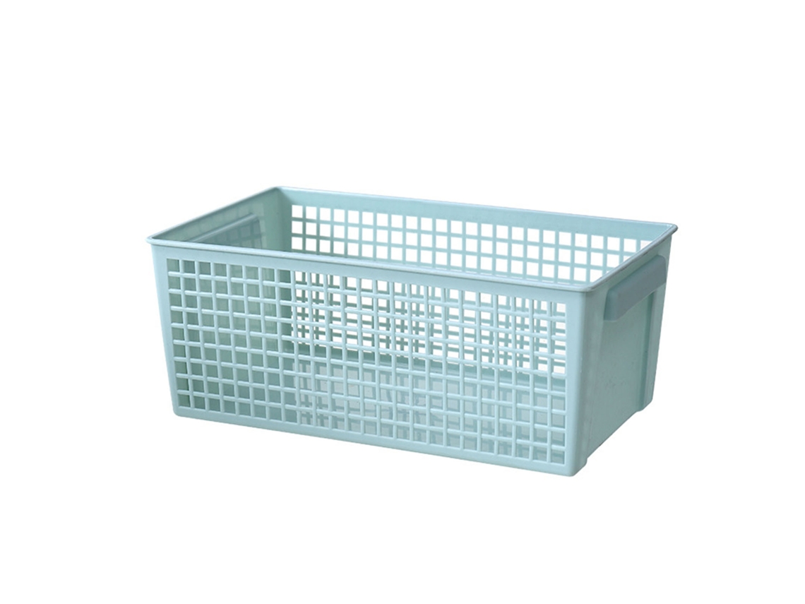 Cesta de Armazenamento para Mesa Retangular de Plástico com Grande Capacidade e Design Ventilado 16x28x11.5cm | S/MARCA