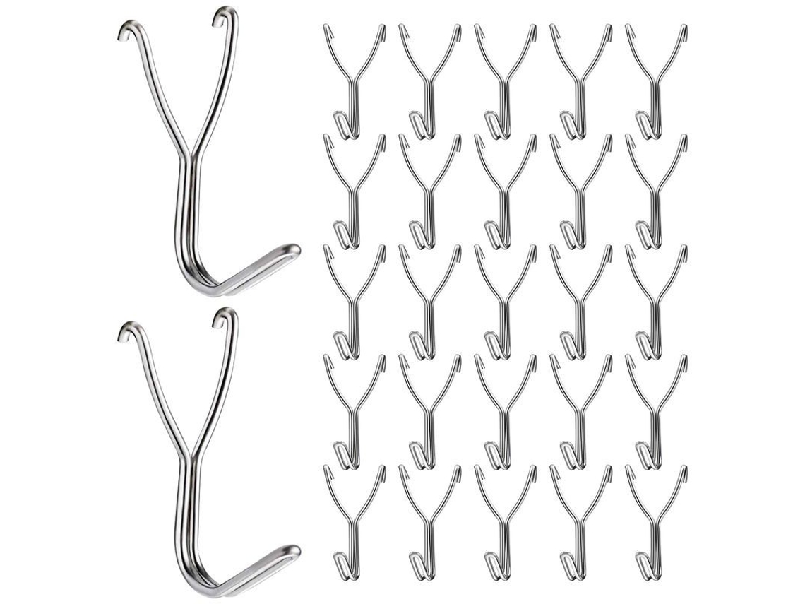 Ganchos de Aço Inoxidável para Placa Perforada 20mm 50pcs (S/MARCA)