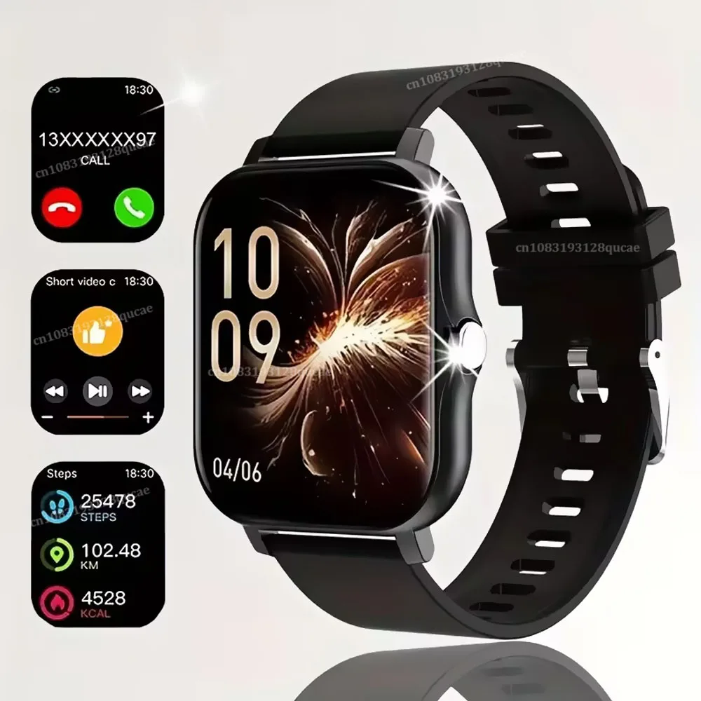 (preto) Smartwatch Com Tela Sensível Ao Toque De 1,83 Polegadas, Compatível Com Chamadas Bluetooth E Monitoramento De Atividades.