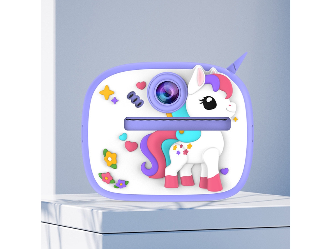 Câmera Fotográfica Infantil Com Impressão Instantânea (cor Roxa, Tela De Alta Qualidade, Bateria De Longa Duração, Cartão De Memória Não Incluído)