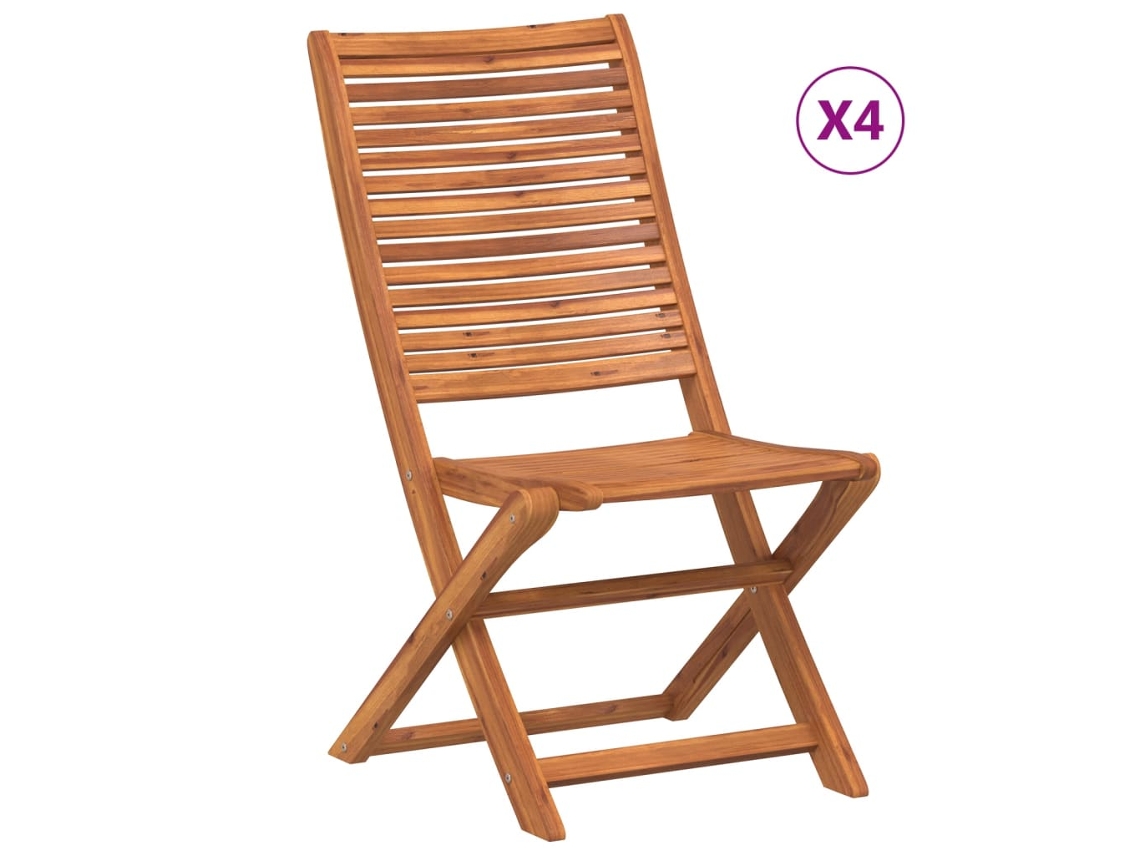 Folding Chair, Folding Chairs Vidaxl Marrom Madeira De Acácia (n/a)