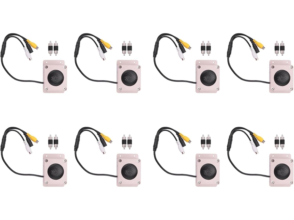 8 Microfones e Alto falantes para Câmeras de Segurança Externas, À Prova D'água e com Classificação Ip. SFUSHOS