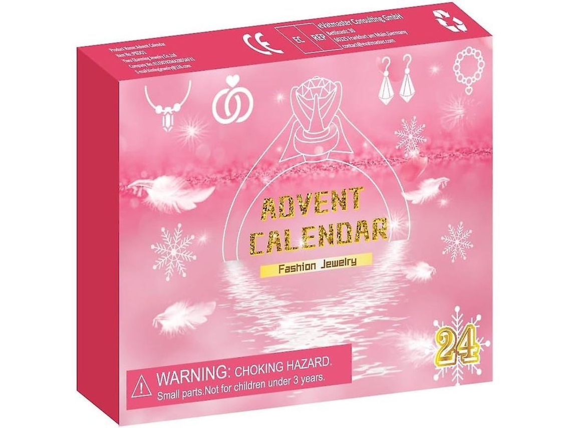 Calendário De Adviento Caja Ciega Natal 2025 Meninas Joias Anéis Colares Pingentes 24 Peças