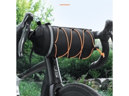 Bolsa De Bicicleta Cilíndrica Preto Com Alça Suporte Ferramentas 23x11x11cm Dureforward