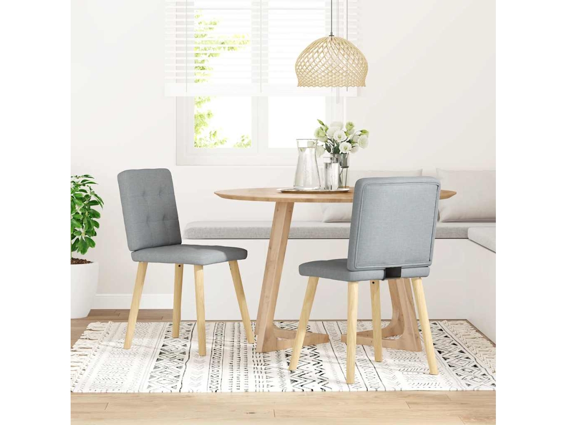 Maison Exclusive - Cadeiras De Jantar 2 Pcs Tecido Cinzento-claro