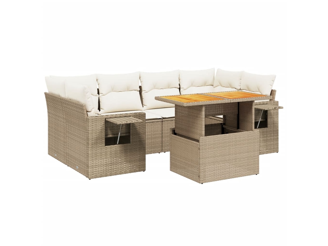 Garden Sofa Set, Garden Sofa Sets Vidaxl Bege Rattan / Vime (n/a)