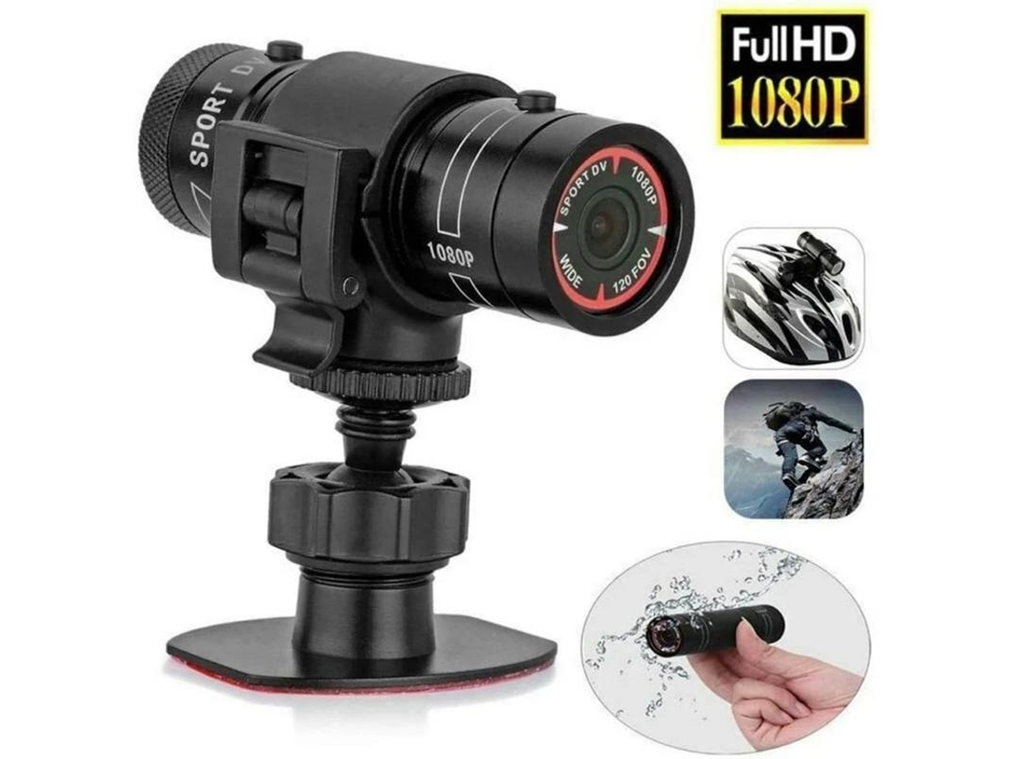 Mini F9 Hd Câmera Hd Bicicleta Ação Ação Câmera Vídeo Dvr Filmadora Montagem Hd 1080p Fotos De Carros Fotos Vídeos Gravador Yizhood (preta)