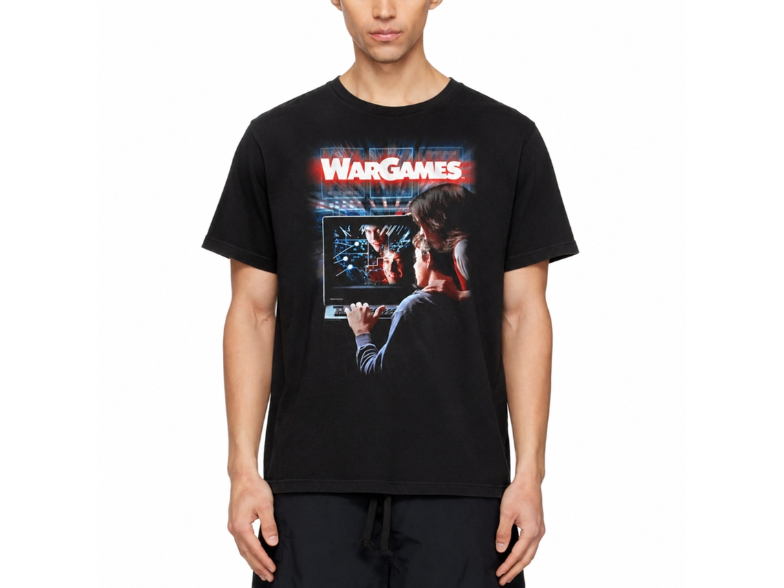 Rockinstone Wargames Movie Cover Black Adult T-shirt Size:xl