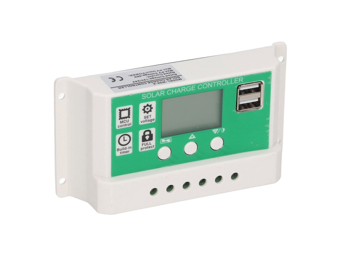 Laxiscreed Controlador Solar Pwm Com Reconhecimento Automático E Duas Saídas Usb Para Painéis Solares