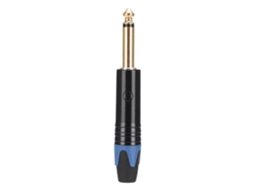 Adaptador De Microfone Macho 6.35mm Com Platina Dourada