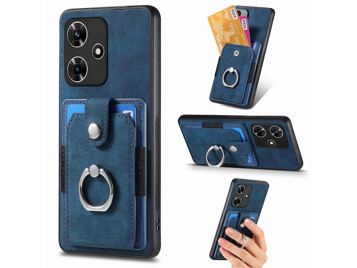 Capa Carteira Retrô Com Toque De Couro Para Celular Infinix Hot 30i.