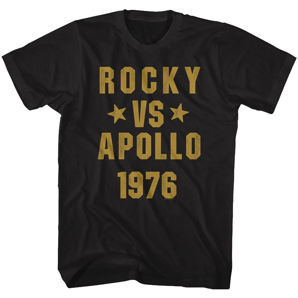Rockinstone Rocky Movie Vs Apollo Black Adult T-shirt Size:m